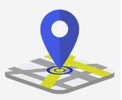 Pin indicating a point on map - Find A Meeting Web Page