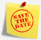 Save the date on a post-it note - Events Web Page